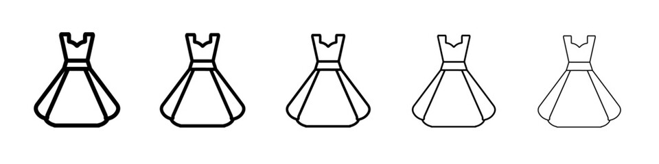 dress icon simple vector outline logo
