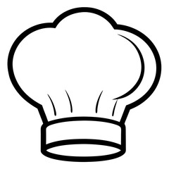 Chef hat icon black outline culinary symbol cooking and restaurant concept