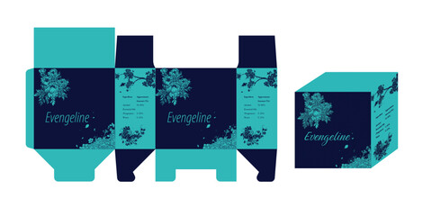 Elegant Floral Packaging Box Design for Perfume or Cosmetic Products