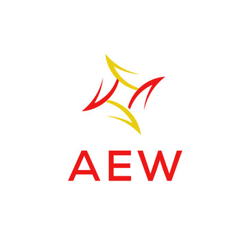 Modern AEW Letter Logo Vector Template 