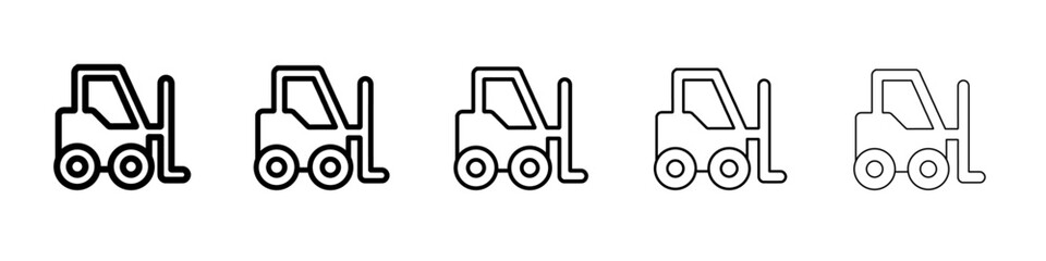 forklift icon simple vector outline logo
