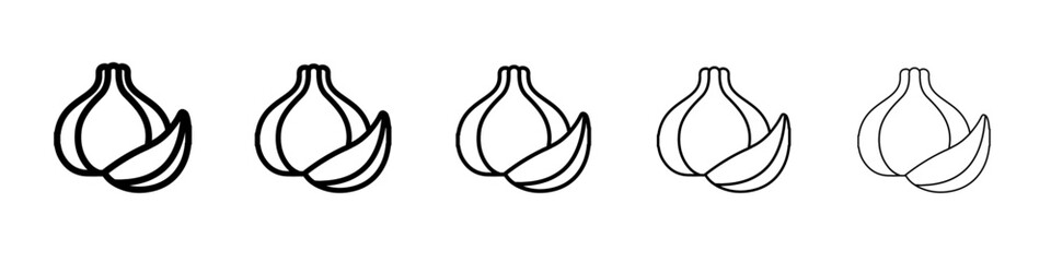 garlic icon simple vector outline logo