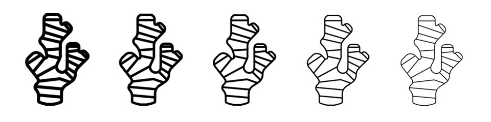 ginger icon simple vector outline logo