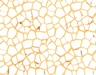  Flat Vector Giraffe Pattern Seamless Tile in Bold Safari Color Palette, Isolated on Transparent Background