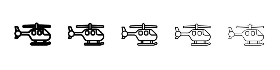 helicopter icon simple vector outline logo