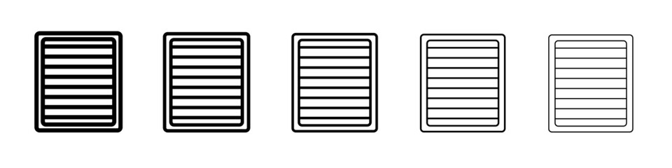 jalousie icon simple vector outline logo