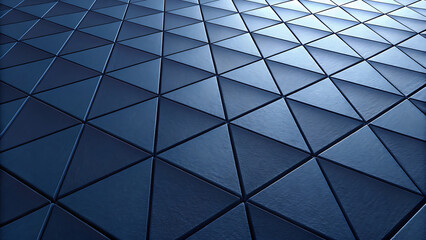 Abstract Blue Triangle Pattern with Perspective and Subtle Texture Details