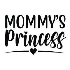 Mommys Princess Sweet Baby Girl Typography Art