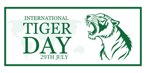 International Tiger Day Graphic Focused on Wildlife Protection and Awareness