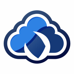 creative cloud letter logo vector symbol design illustration