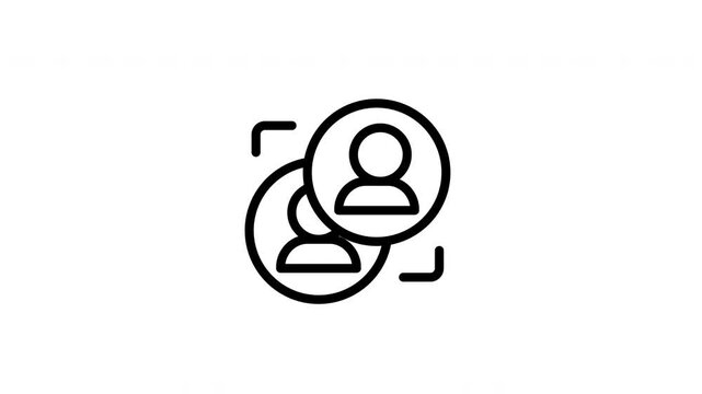 user exchange line icon animation 