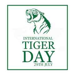 International Tiger Day Graphic Focused on Wildlife Protection and Awareness