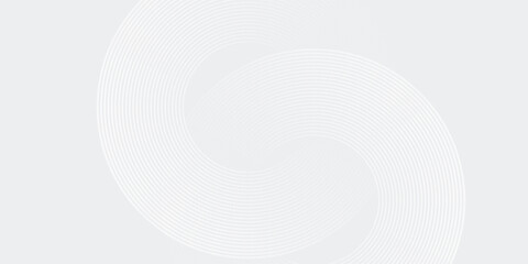 Abstract white glowing geometric lines on gray background. Modern shiny blue circle lines pattern. Futuristic technology concept. Suit for cover, poster, banner, brochure, header, website vector