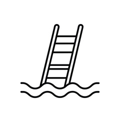 Ladder of Swimming pool Vector Icon