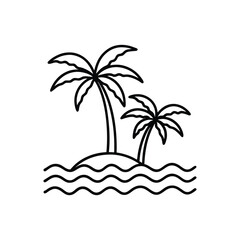 Obraz premium tropical island vector illustration