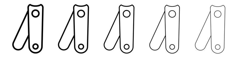 nail clipper icon simple vector outline logo
