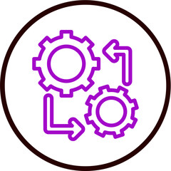 Evolve Vector Line Purple Circle Black