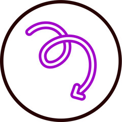 Swirling Arrow Vector Line Purple Circle Black
