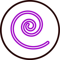 Spiral Motion Vector Line Purple Circle Black