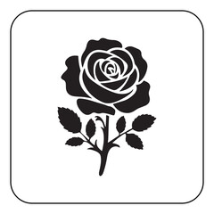 Vector rose flower illustration classic floral decoration