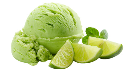 Unique Cucumber Lime Frozen Treat on the Transparent Background