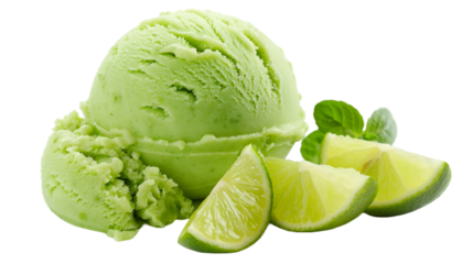 Unique Cucumber Lime Frozen Treat on the Transparent Background