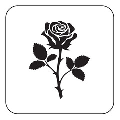 Vector rose flower illustration classic floral decoration