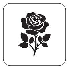 Vector rose flower illustration classic floral decoration