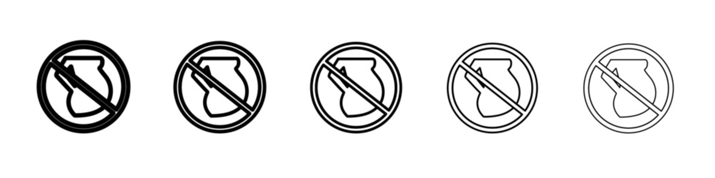 no pregnent icon simple vector outline logo