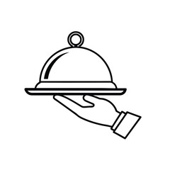vector illustration of a restaurant cloche