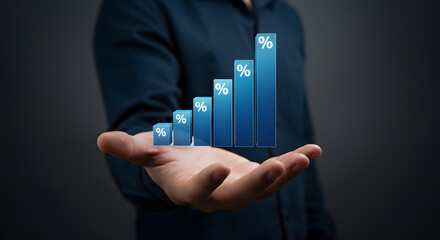 Percentage Growth Chart in Hand
