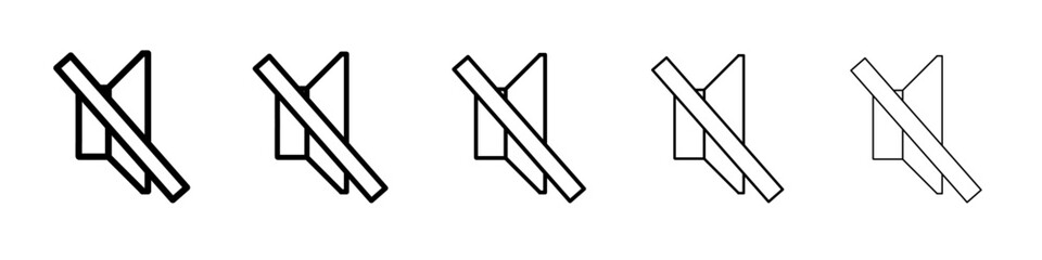 no volume icon simple vector outline logo
