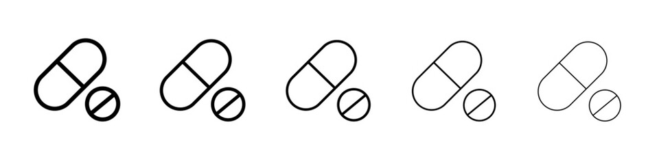 painkiller icon simple vector outline logo