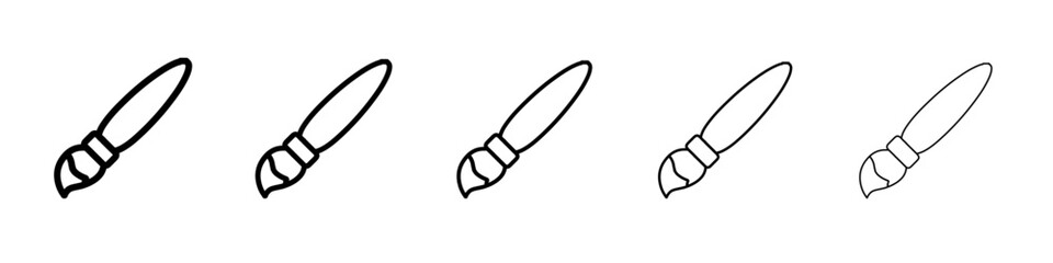 paint brush icon simple vector outline logo