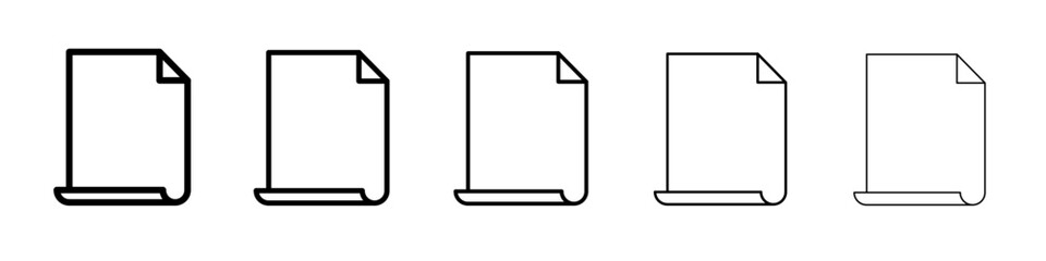 paper icon simple vector outline logo