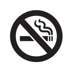 No Smoking icon No smoking, No smoking symbol. no smoke circle in black vector