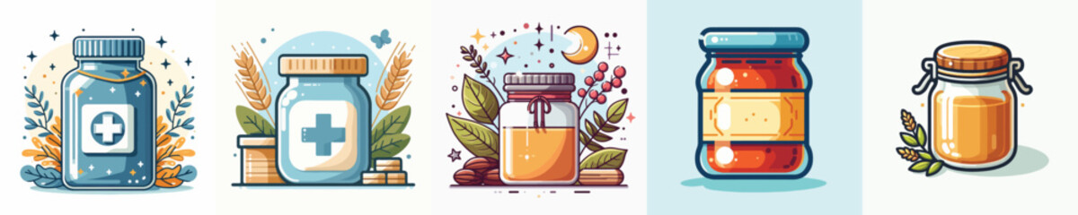 vector of a jar of jam