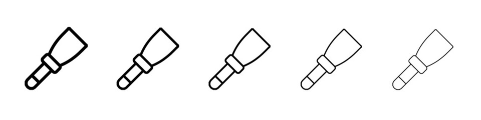 puttty knife icon simple vector outline logo