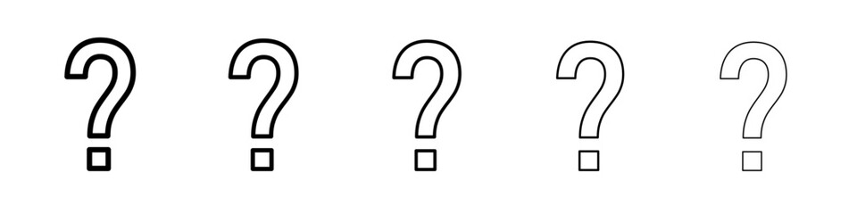 question icon simple vector outline logo