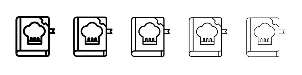 recipe book icon simple vector outline logo