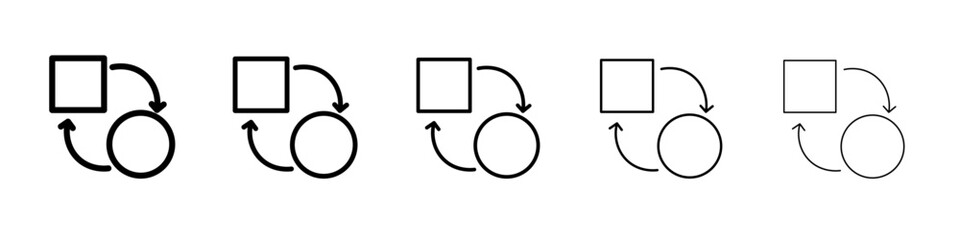 replace icon simple vector outline logo