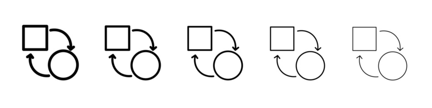 replace icon simple vector outline logo