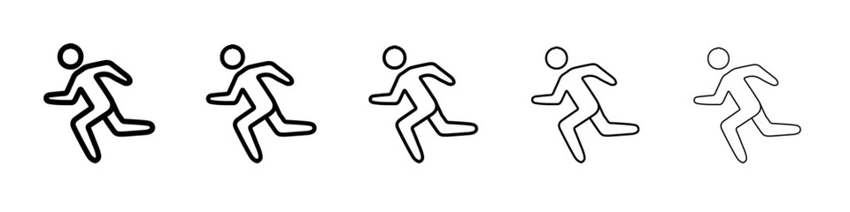 running icon simple vector outline logo