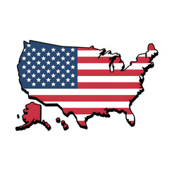 usa map flag