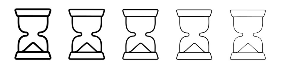 sand clock icon simple vector outline logo