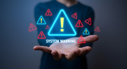 System Warning Concept with Exclamation Marks