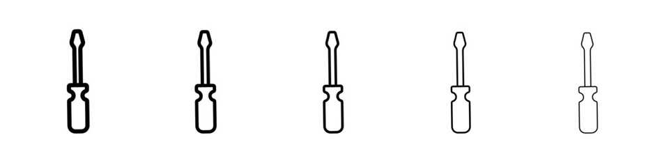screw driver icon simple vector outline logo