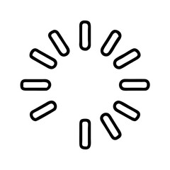 Obraz premium Loading symbol in minimalist design with line art style 