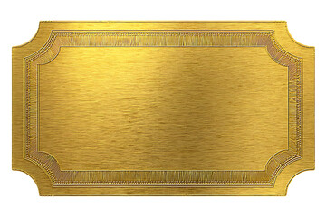 Golden ornate blank ticket stub template