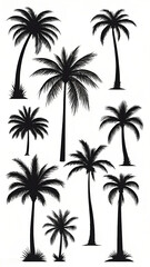 set of palm trees
